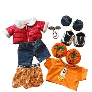 Build-A-Bear Halloween Clothing Lot Shirt Jacket Shoes Slippers Shorts Sunglasse